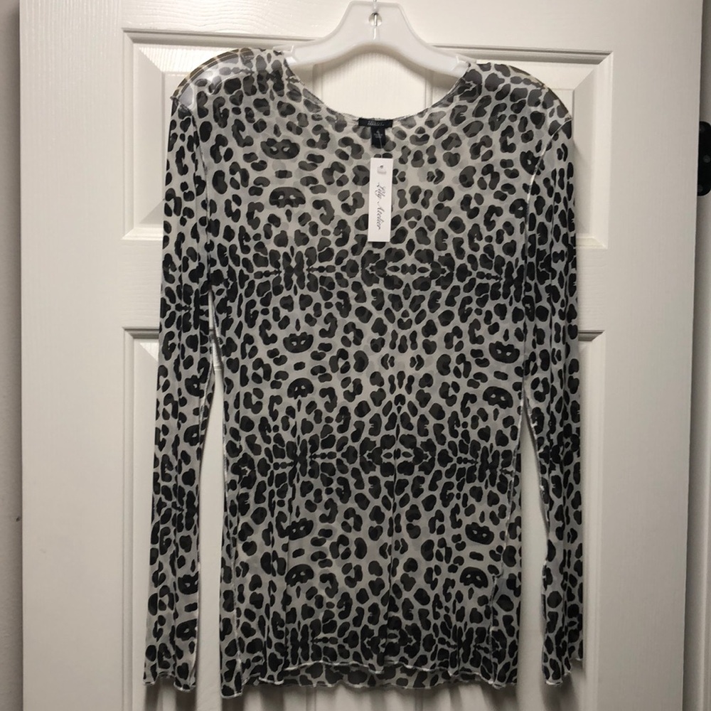 Pure Amici Sheer Animal Pint Top
